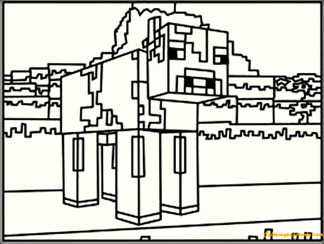 Download Steve From Minecraft Coloring Pages - Cartoons Coloring Pages - Free Printable Coloring Pages Online