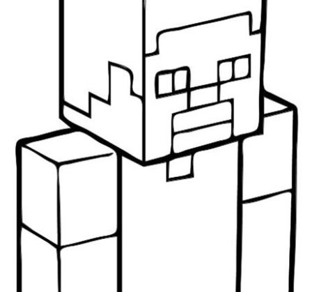 Steve Minecraft Coloring Page