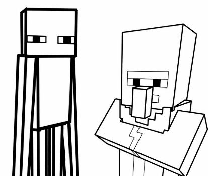 Steve Sitting With Minecraft Coloring Pages