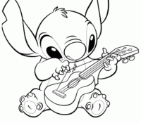 Stitch 5 Coloring Page