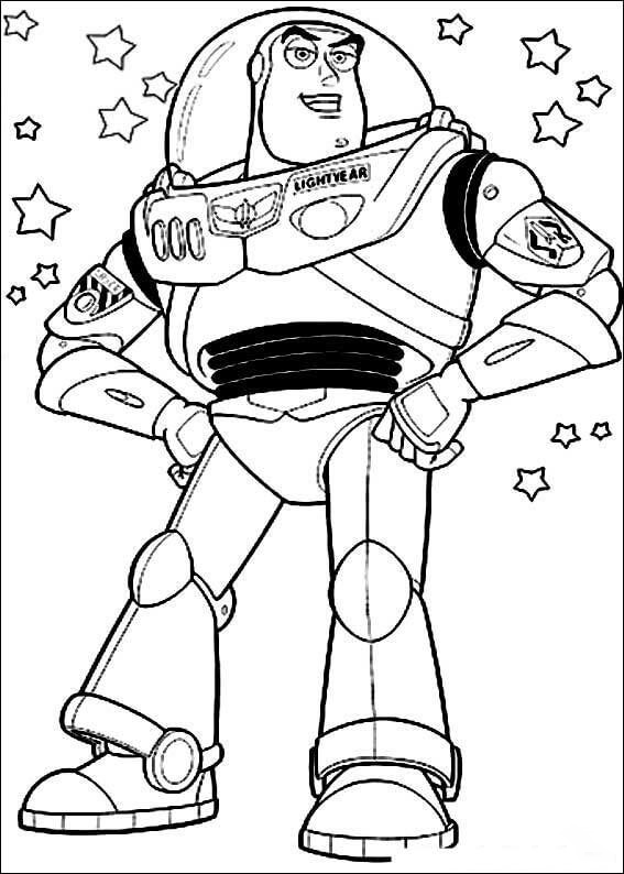 Strong Buzz Lightyear Coloring Page