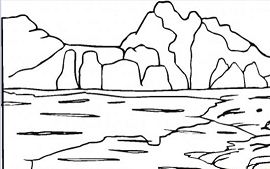 Stunning Mountain Coloring Pages