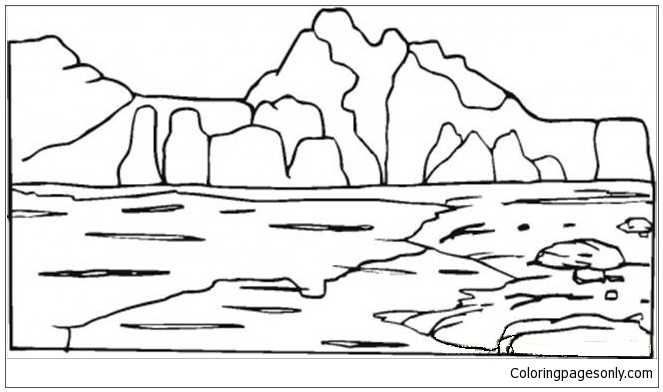 Stunning Mountain Coloring Pages