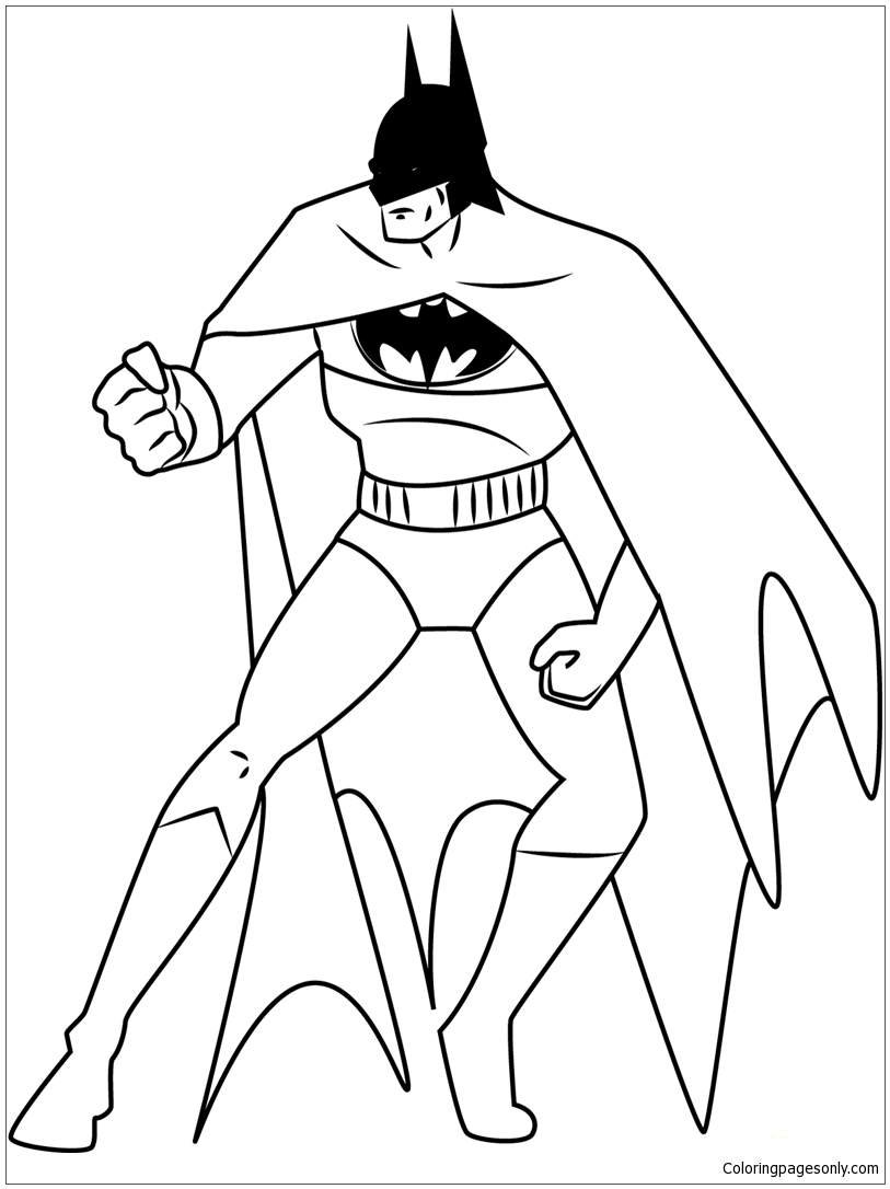 Download Style of Batman Coloring Page - Free Coloring Pages Online