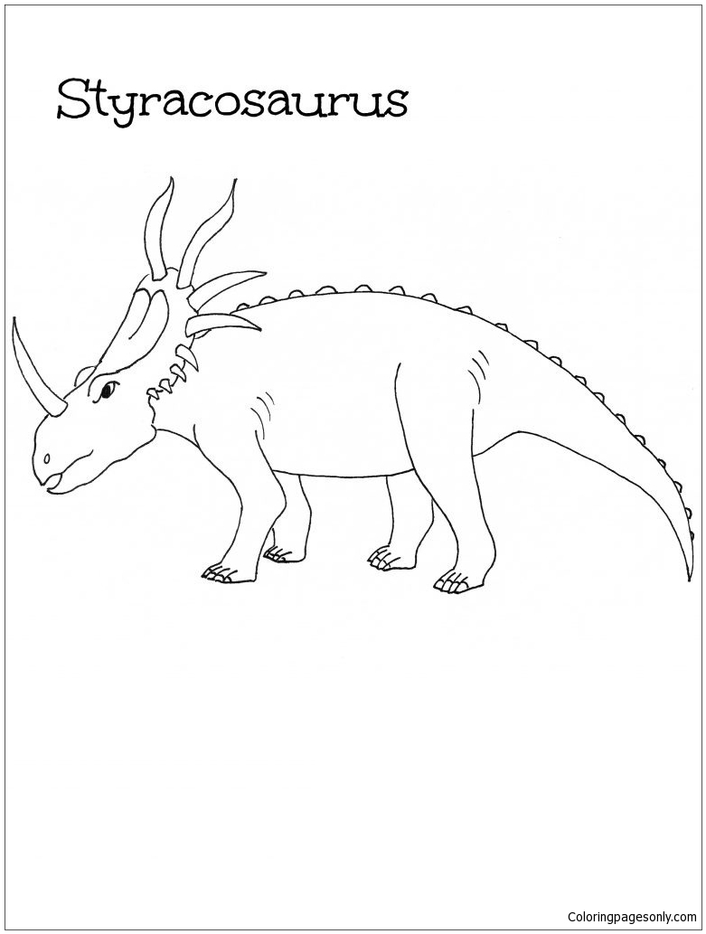 Styracosaurus Dinosaurs 4 Coloring Pages