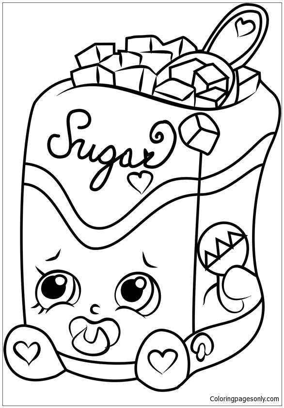 Sugar Lump Shopkins Coloring Pages