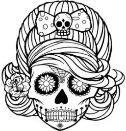 Sugar Skull Shopkins Coloring Page