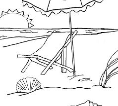 Summer At The Beach Coloring Page