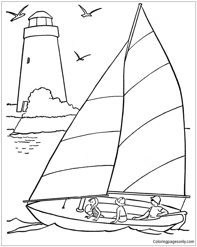 Summer Beach 3 Coloring Pages
