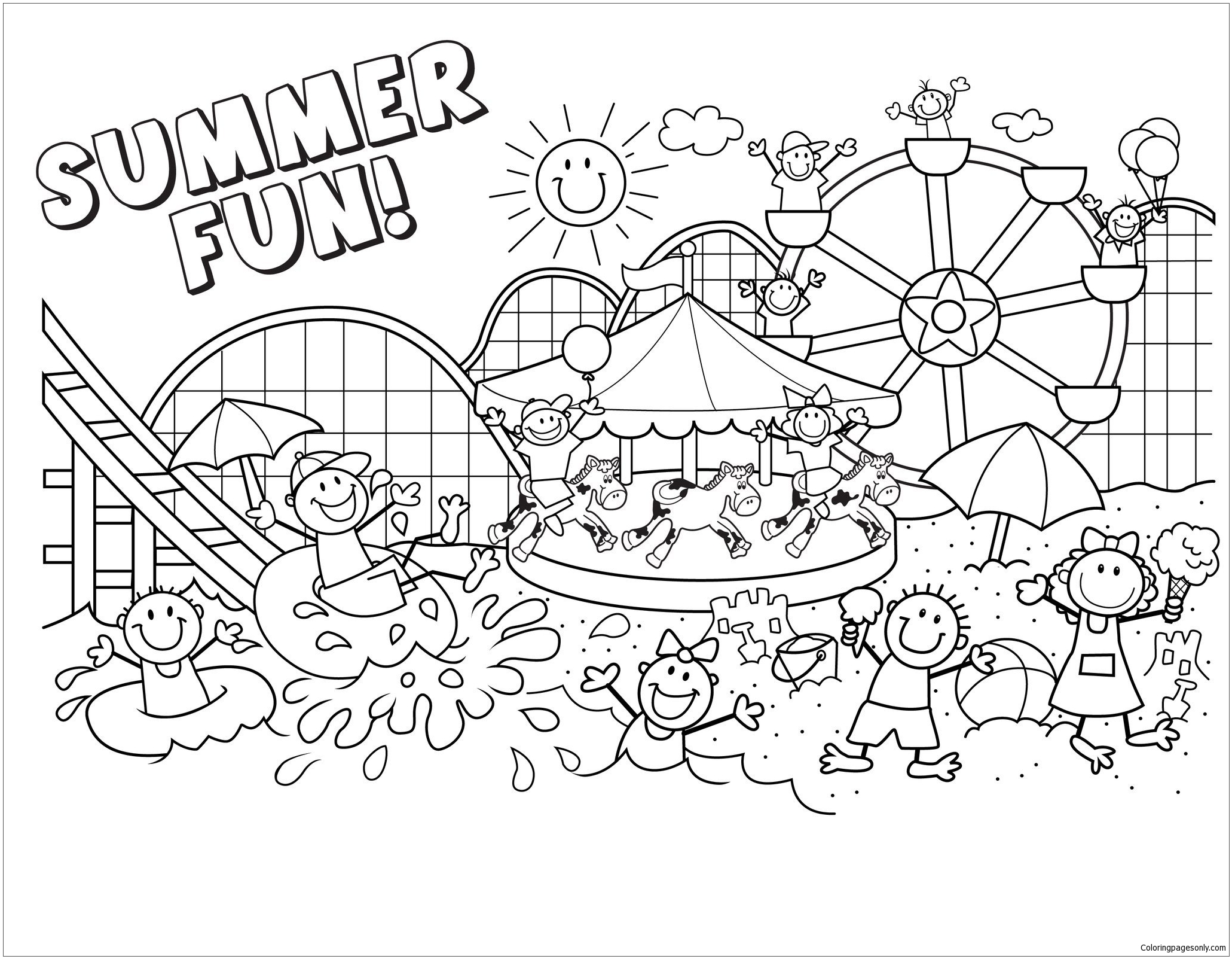 Summer Fun 1 Coloring Pages
