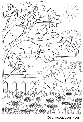Summer Garden Coloring Pages
