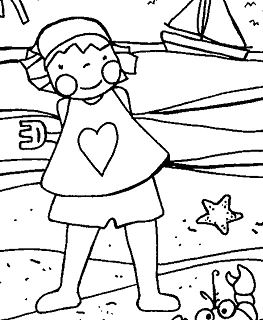 Summer Holiday For Preschoolers Coloring Page