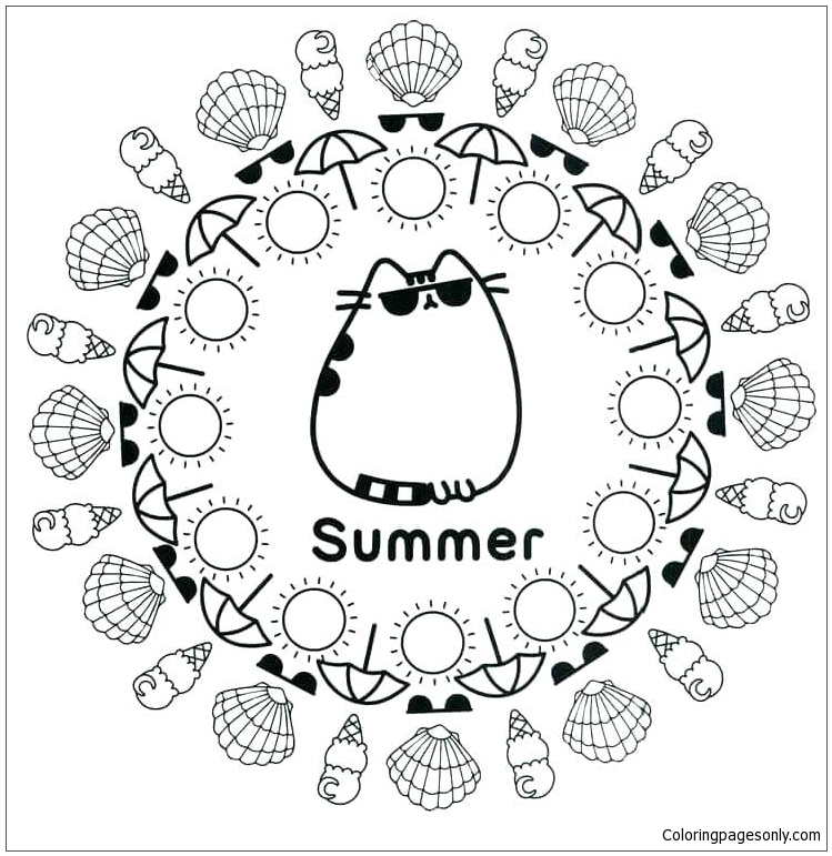 Summer Themed 1 Coloring Pages