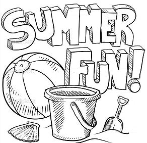 Summer Themed Coloring Page