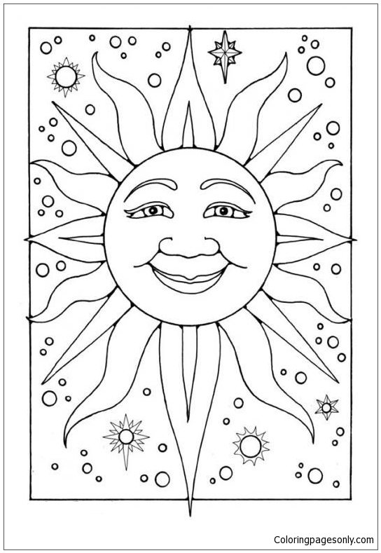 Sun 1 Coloring Page