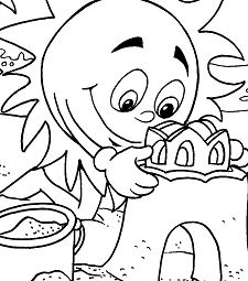 Sun At Beach Coloring Pages