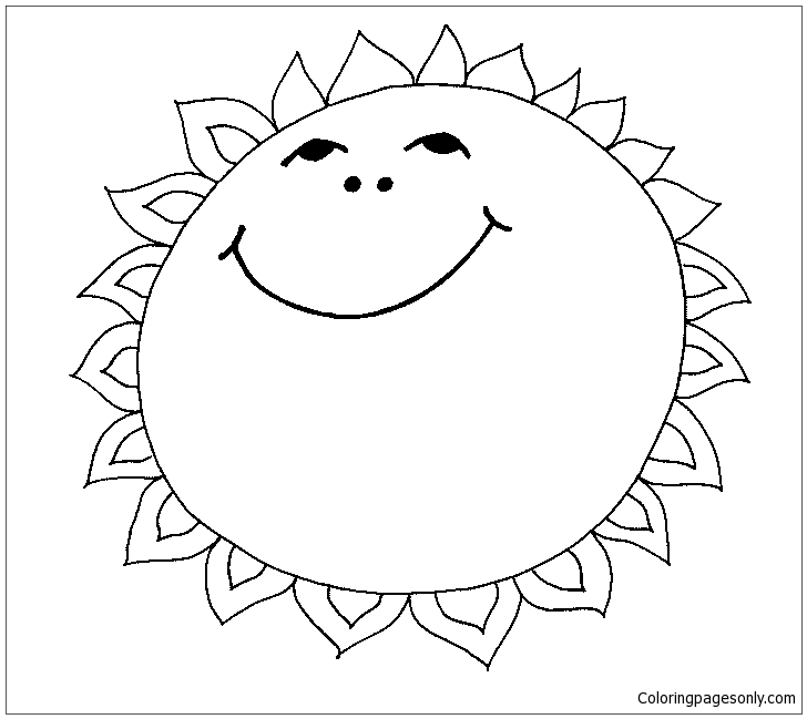 Download Cute Sun Coloring Pages - Nature & Seasons Coloring Pages - Free Printable Coloring Pages Online