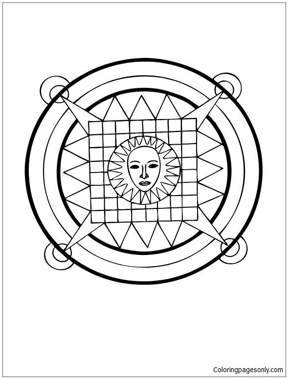 Sun Mandala Coloring Page Free Coloring Pages Online