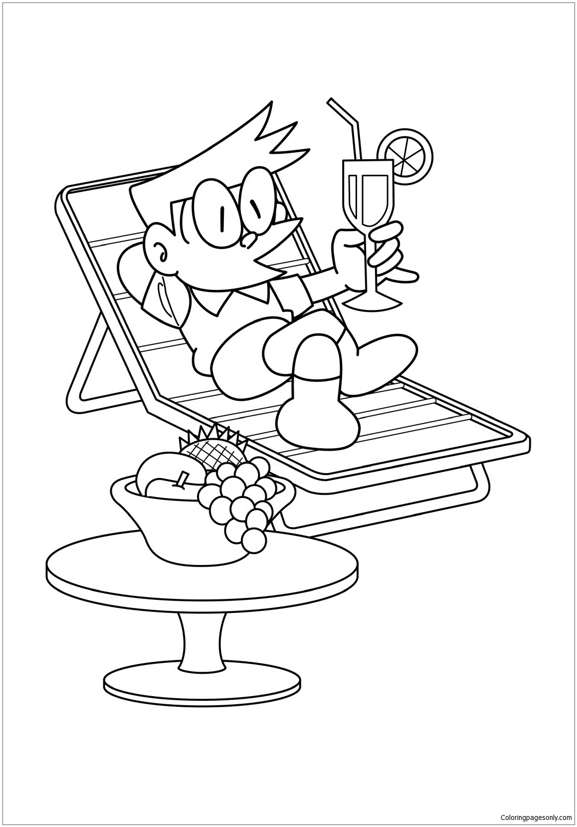 Suneo Are Relaxing Coloring Pages