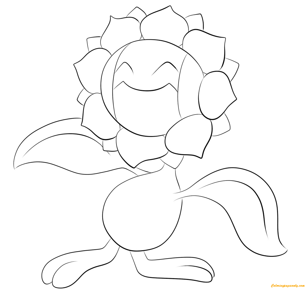 Sunflora Pokemon Coloring Page