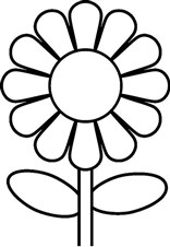 Sunflower For Spring Coloring Page