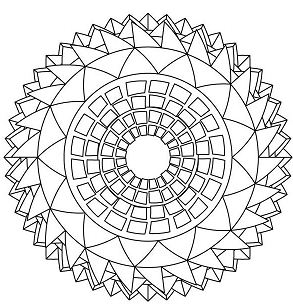 Sunflower Mandala Coloring Page