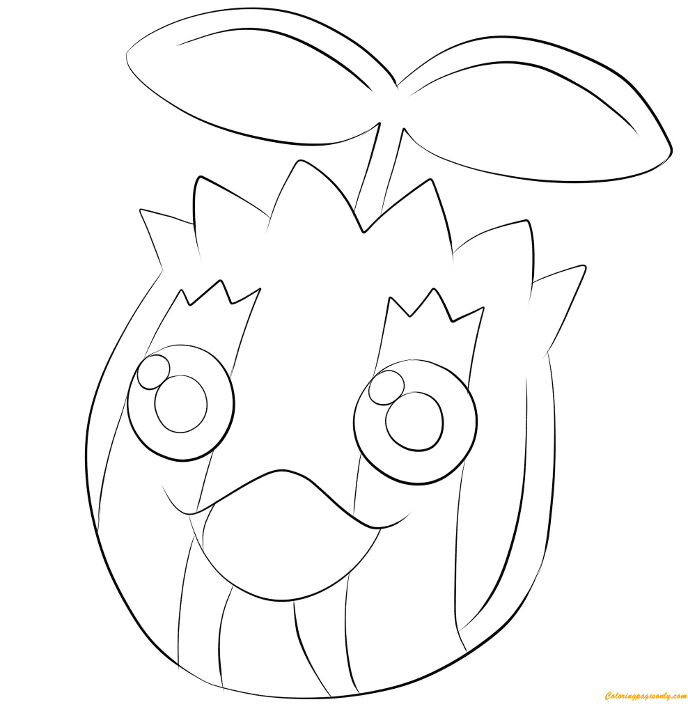 coloring pages of sunflora pokemon