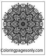 Superbes Mandalas Tres Complexe Coloring Page