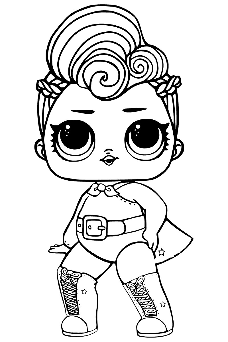 Lol Suprise Doll Supergirl Coloring Page