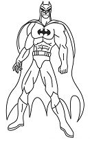 Superhero Batman Coloring Page
