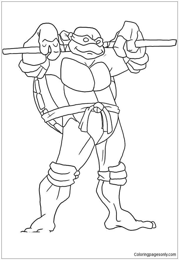 Superhero Donatello Coloring Page - Free Printable Coloring Pages