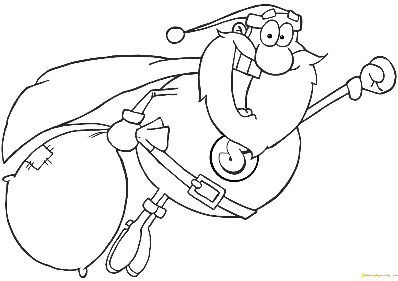 christmas superhero coloring pages