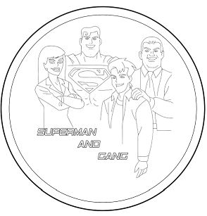 Superman And His Group Coloring Pages