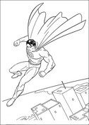 Superman Over The City Coloring Pages