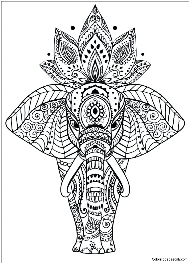 Surging Animal Mandala Coloring Page Free Printable Coloring Pages