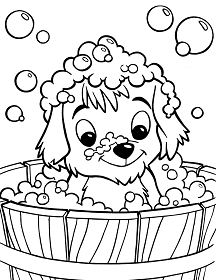 Surging Cute Puppy Coloring Pages