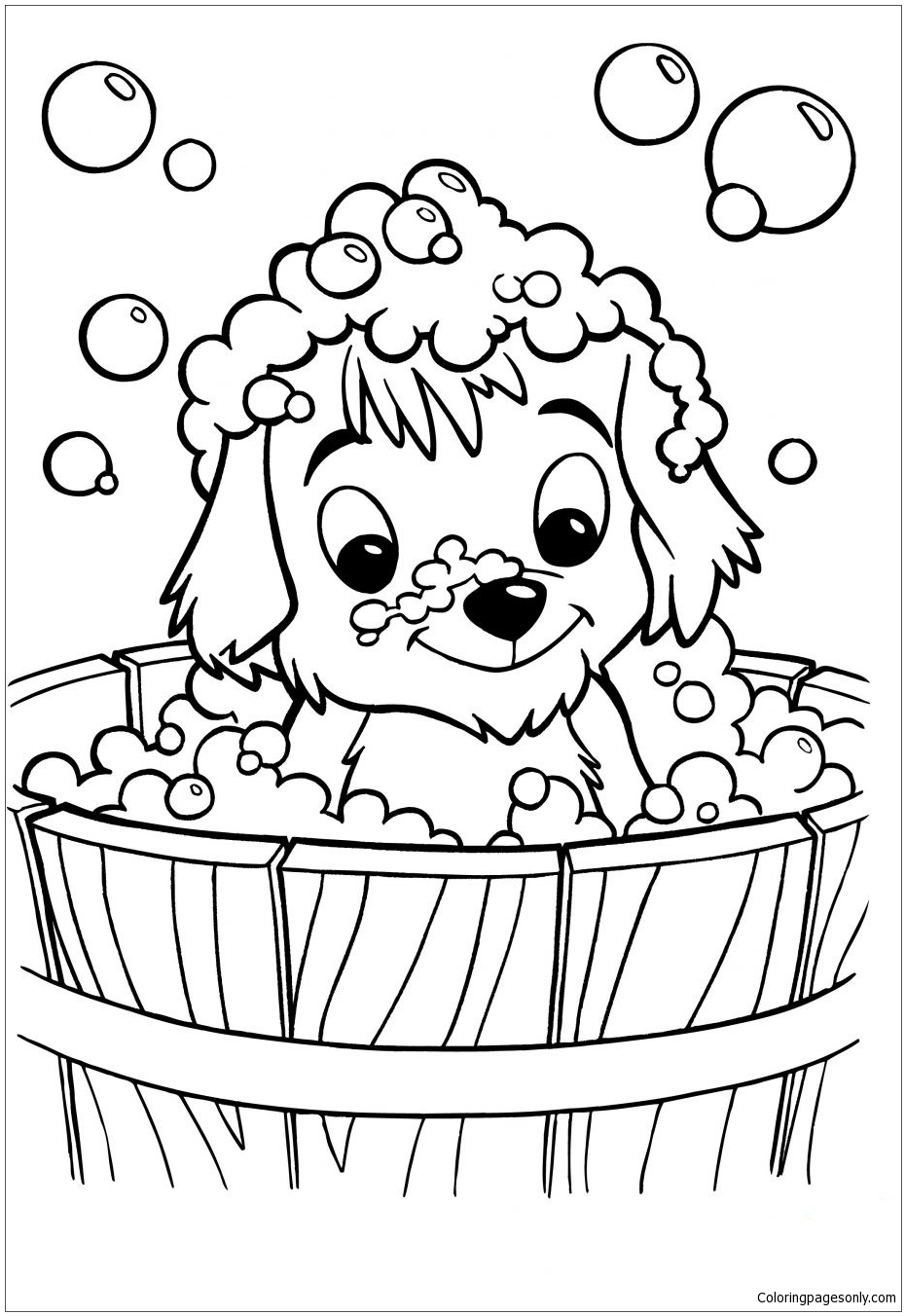 Surging Cute Puppy Coloring Pages   Puppy Coloring Pages ...