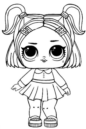 Surprise Doll Two Braids Coloring Pages