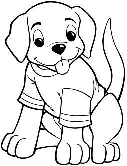 Surprise Puppy Coloring Page