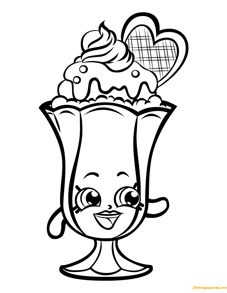 Suzie Sundae Shopkin Season 3 Coloring Pages - Toys and Dolls Coloring