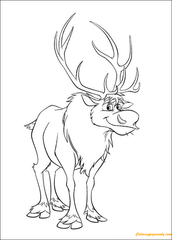 Download Sven From Frozen Coloring Pages - Cartoons Coloring Pages - Free Printable Coloring Pages Online