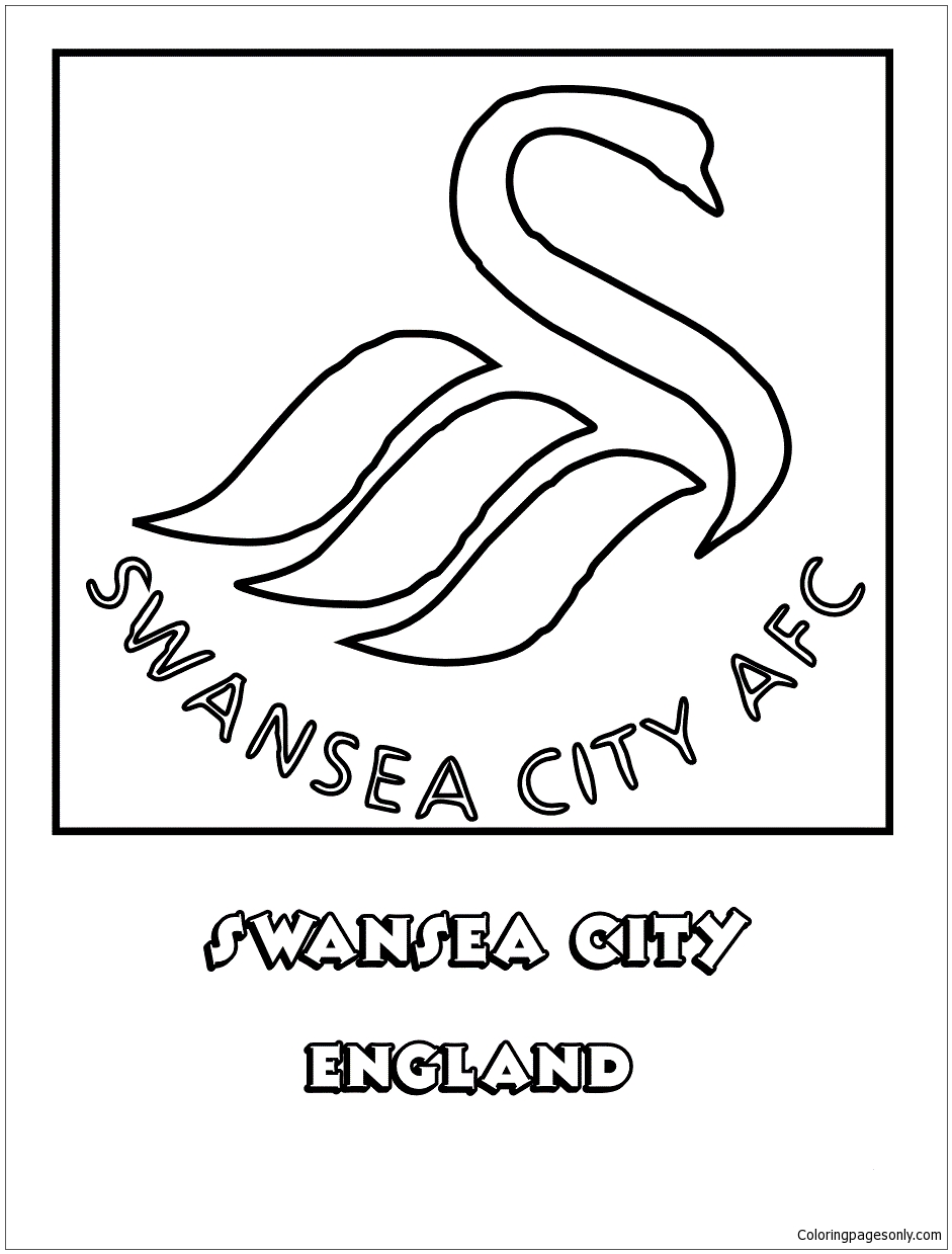 Swansea City A.F.C. Coloring Page