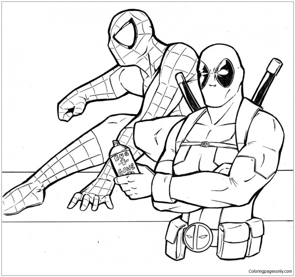 Sweet Looking Deadpool Coloring Pages