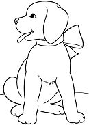 Sweet Puppy Easter Coloring Page