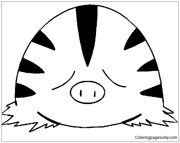 Swinub Pokemon Coloring Pages - Cartoons Coloring Pages - Coloring