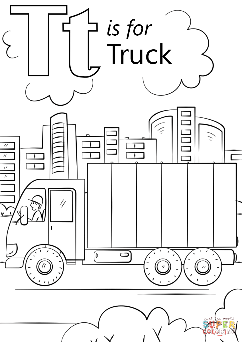 Т — грузовик из буквы Т.