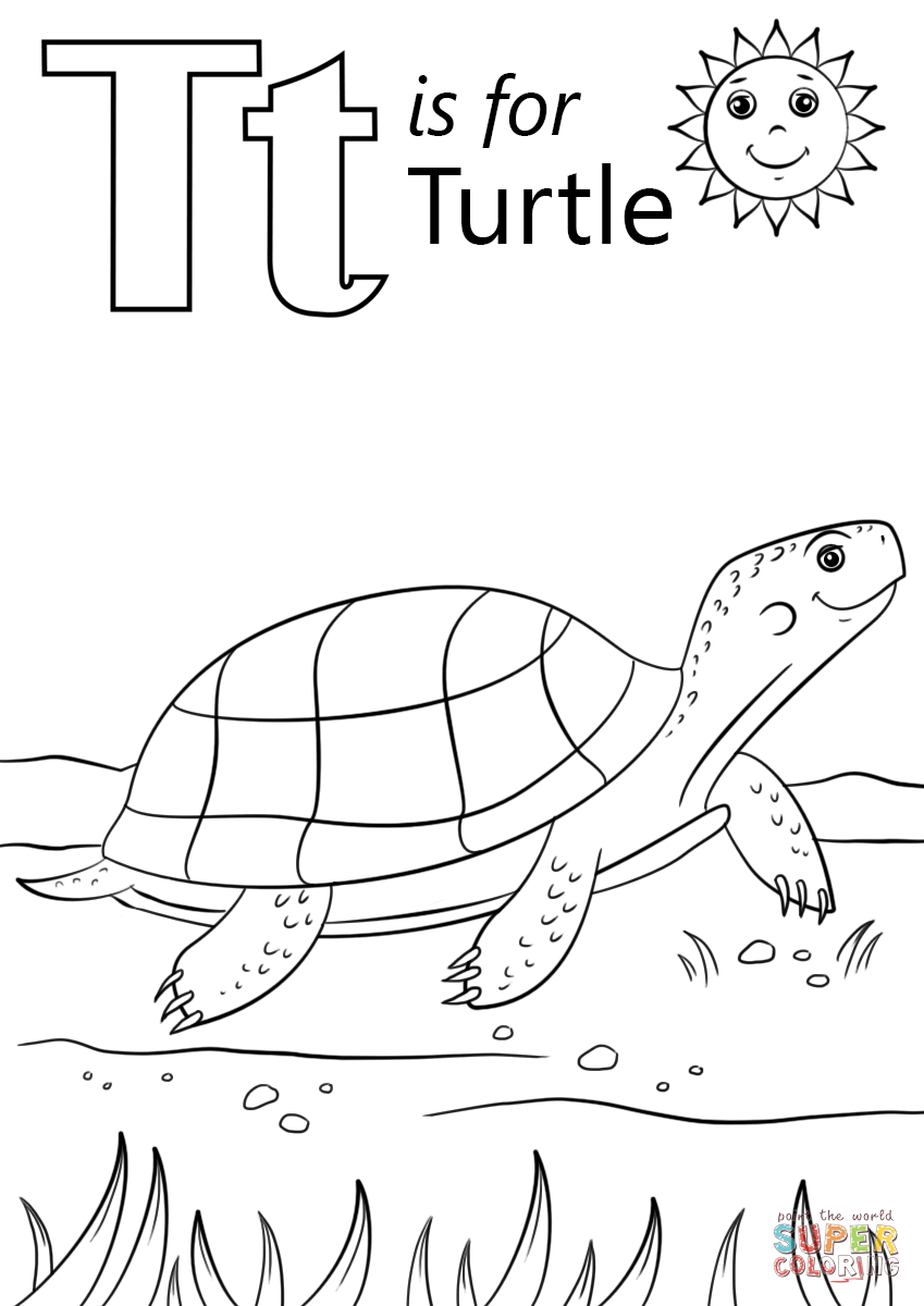 T is voor Schildpad uit Letter T