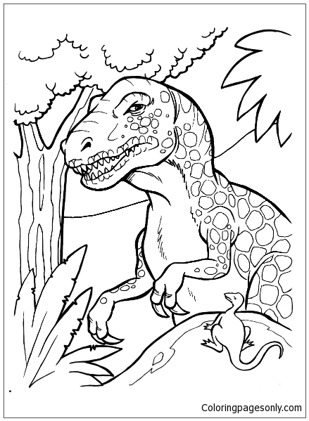 T-Rex Family Coloring Page - Free Printable Coloring Pages