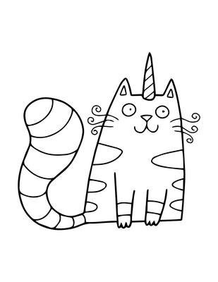 tabby cat coloring pages