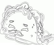Tacos Shopkins Coloring Pages